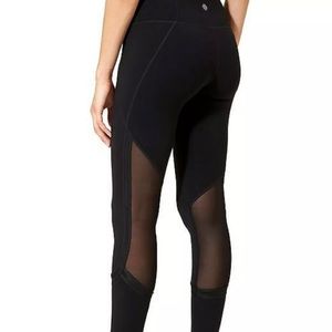 Athleta High Rise Plie Leggings Mesh Yoga Tights Barre Gym Yoga Pants Size XS